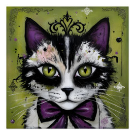 Pôster Gato Gótico