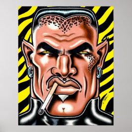 Poster Gato-Homem da Lua