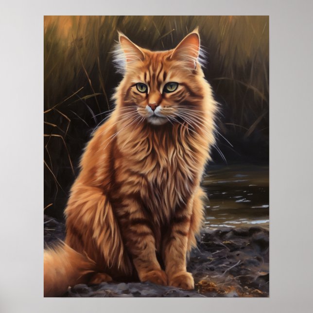 Poster Gato-Impressão de-arte da Somália (Frente)