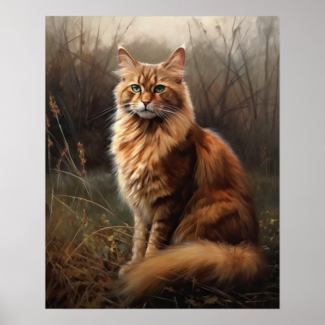 Poster Gato-Impressão de-arte da Somália (Frente)