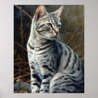 Gato-Impressão de-Arte Gato-Egípcio