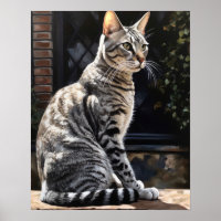Gato-Impressão de-Arte Gato-Egípcio