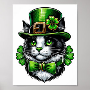 Poster Gato Irlandês Dia de São Patrício Dia do Gato Gati