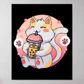 Poster Menina de Gato de Anime Bonita