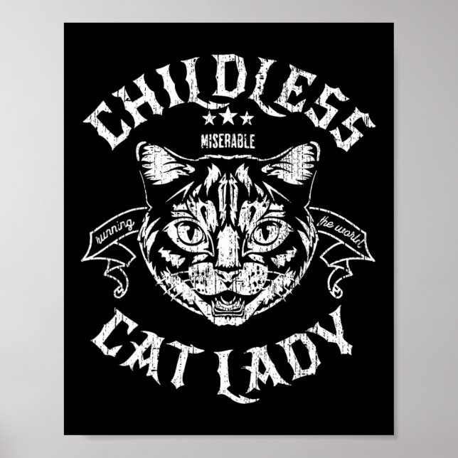 Poster Gato Lady For Kamala Harris 2024 Votação Feminista (Frente)