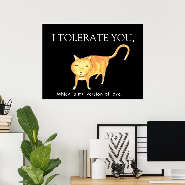 Poster Gato Laranja Apático Tolerante (Escritório em casa)