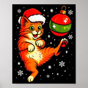 Poster Gato Laranja Divertido Humor Enfeite De Natal Fute