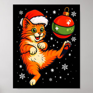 Poster Gato Laranja Divertido Humor Enfeite De Natal Pé d