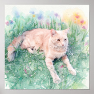 Poster Gato Listrado