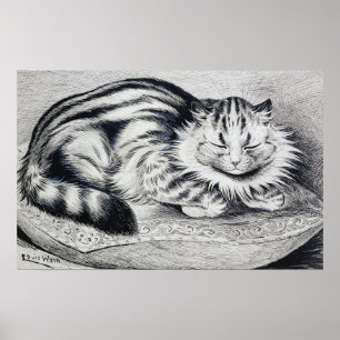 Poster Gato Listrado, Louis Wain