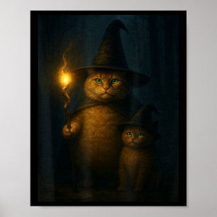 Poster Gato Mago Estranho Divertido Meme de Gato de Hallo