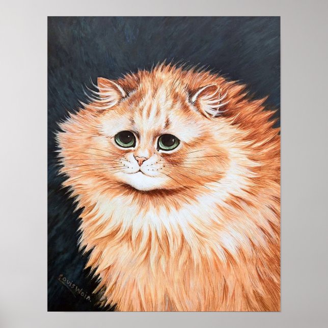 Poster Gato Malhado, Louis Wain (Frente)