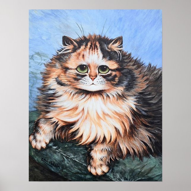 Poster Gato Malhado, Louis Wain (Frente)