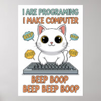 Gato Meme de Programação Engraçado - "Eu Estou Pro