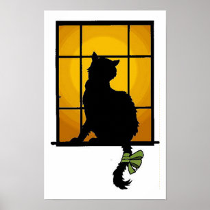 Pôster Gato na Janela