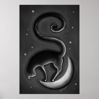 Poster Gato na lua