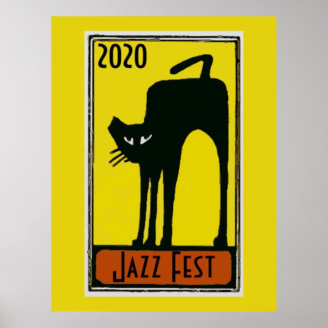 Poster Gato Negro do Jazz Fest 2020 (Frente)
