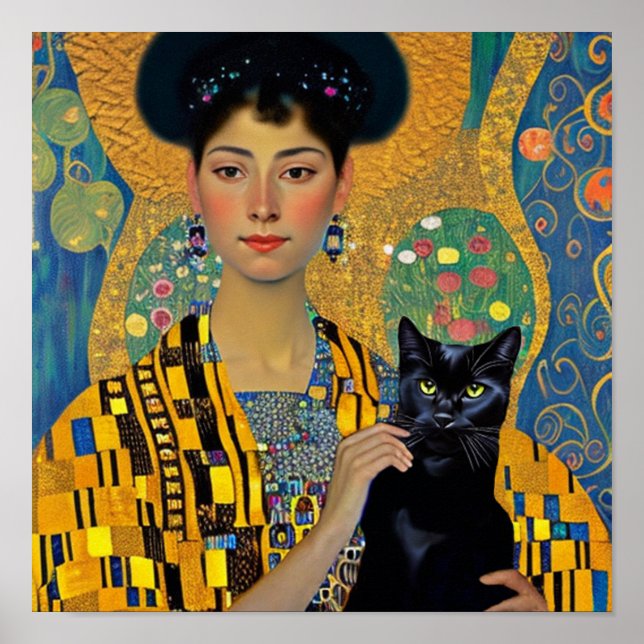 Poster Gato Negro e Mulher Bonita (Frente)