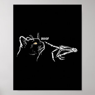 Poster Gato Negro Skelover Boop Halloween Mulheres de est