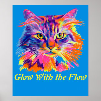 Poster Gato Neon Catitude