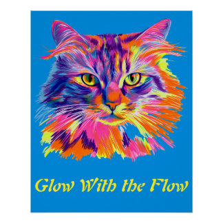 Pôster Gato Neon Catitude