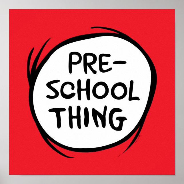 Poster Gato no Chapéu | Coisa da pré-escola (Frente)