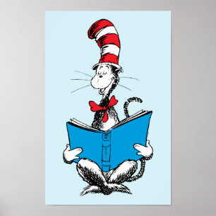Poster Gato no Chapéu Lendo