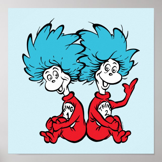 Poster Gato no Chapéu Uma Coisa e Duas Coisas (Frente)