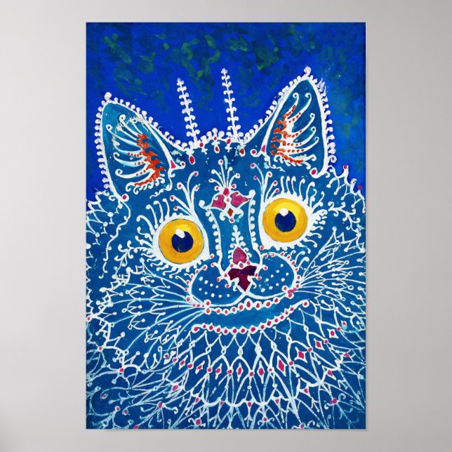 Poster Gato no estilo gótico, Louis Wain (Frente)