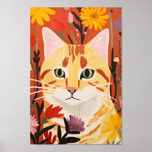 Poster Gato no Jardim