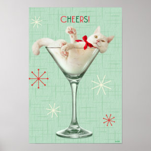 Poster Gato no Vidro Martini