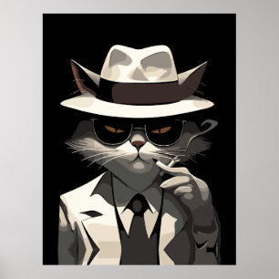 Poster Gato Noir Legal: Felino Suave e Misterioso