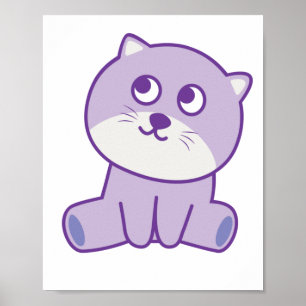 Poster gato olhando para o céu