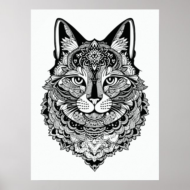 Poster Gato Ornamental (Frente)