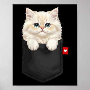 Poster Gato Persa Em Poc Espiando Gatinho Fofo Gato
