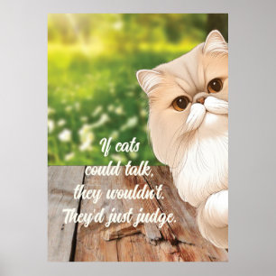 Poster Gato Persa Fofo Espia em Volta