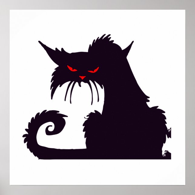 Pôster Gato Preto Bravo (Frente)