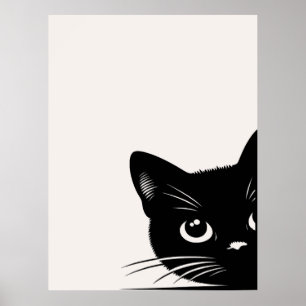 Poster Gato Preto de Pequim Bonito