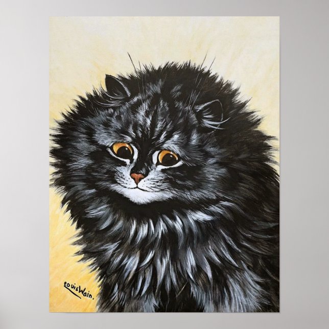 Poster Gato Preto, Louis Wain (Frente)