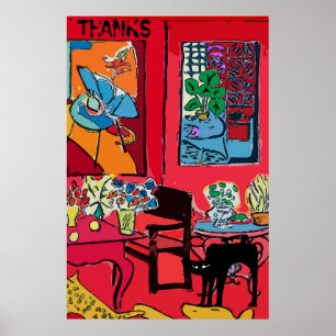 Poster Gato Preto por Mesa, OBRIGADOS