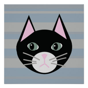 Pôster Gato Preto, Stripes