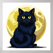 Gato preto zangado