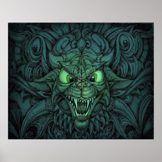 Pôster Gato psicodélico (Frente)