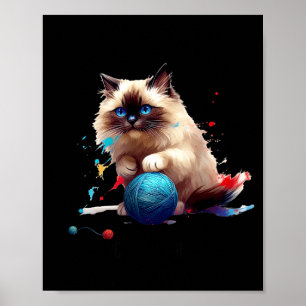 Poster Gato Ragdoll de Pijama Perfeito Para Amantes de Ga