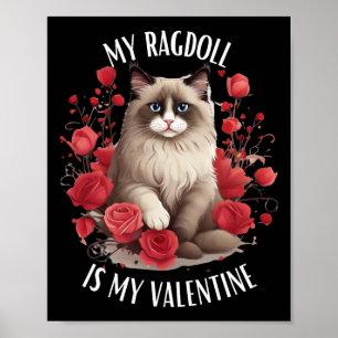 Poster Gato Ragdoll é meu Dia dos Namorados