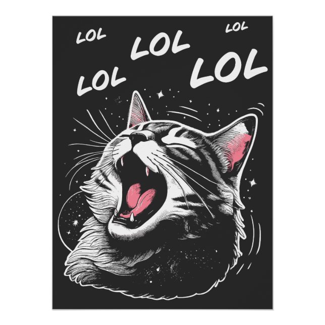 Pôster Gato Risonho LOL (Frente)