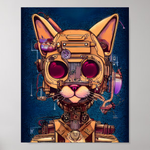 Poster Gato Robótico