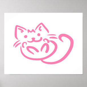Poster Gato Rosa Gelado