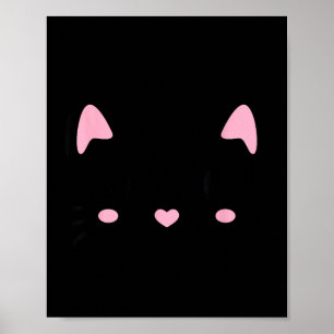 Poster Gato rosto gatinho gatos fofos amantes sorriso hal