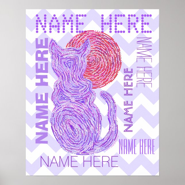 Pôster Gato Roxo Z E Gato De Lua (Frente)